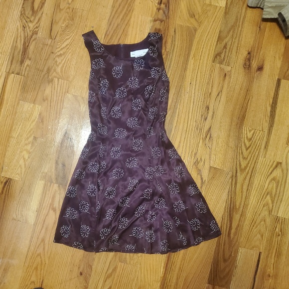 Purple Funky Floral Delia's Style 90s Vintage Mini Dress - Picture 1 of 3